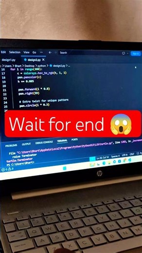"जब Code बना Art – Python Design 🔥" #codingproject #python #youtubeshorts #shortvideo #statusvideo