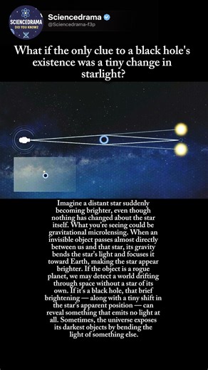 What if the only clue to a black hole's existence was a tiny change in starlight?