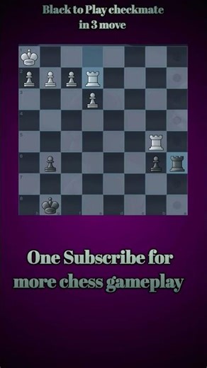 Black to play check mate in 3 move #chess #magnuscarlsen#chessgame #chesscom #gameplay #checkmate