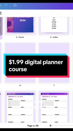 Learn how to create a weekly planner in Canva, in under 30 mins! #onthisday #digitalplanners #digitalproducts #canvatutorial #canvahacks #canvatips