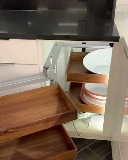 Magic Corner II | Blind Cabinet Corner Solutions from Häfele #hafele #shorts #kitchenhacks