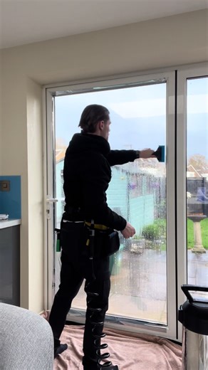 Internal Silver 20 reflective solar film was installed on these bifolds — boosting daytime privacy from the neighbouring houses while improving solar control for a more efficient space. #windowfilm #homeimprovement #privacy #solar #fyp