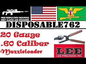 20 GA. Single Shot Shotgun .60 Caliber Black Powder Muzzleloader Experiment