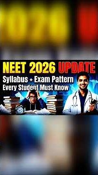 NTA NEET 2026 Updated Syllabus & Exam Pattern l #neet2026 #nta