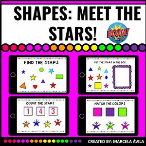 Star Shapes Boom Cards™ Distance Learning Math