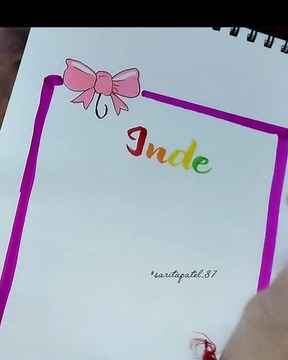 Index page design ✨😊 #frontpage #youtubeshorts #shorts #index #project