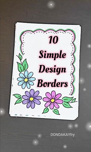 Quick and easy project work design borders|Simple project work designs|Project work border designs