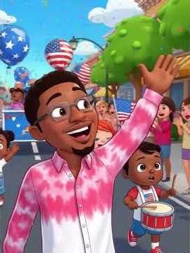 Marching for Ghana! 🥁 Red, Gold, Green & the Black Star Song #3dcartoon #kidsanimation
