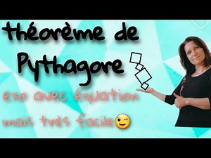 Exercice théorème de Pythagore. niveau collège. 4ème/3ème