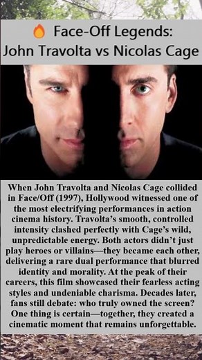 Face-Off Legends: John Travolta vs Nicolas Cage