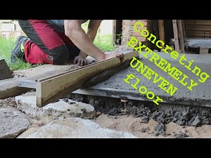 How to LEVEL and CONCRETE EXTREMELY uneven floor - INNOVATIVE concreting - Concreting guide