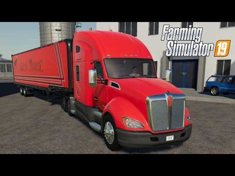 FS19 - KENWORTH T680 with TRAILER - NEW TRUCK MOD for Farming Simulator 2019 GAMEPLAY