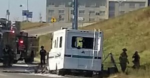 RV catches fire on interstate