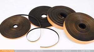 High Density Foam Tape 2-Pack, 1/2 Inch Wide X 3/8 Inch Thick, Self-Adhesive Neoprene Weather Stripping for Insulation (13 Feet Total, 6.5 Feet/Roll)