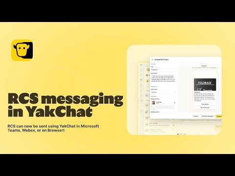 RCS messaging in YakChat