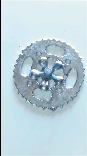 From fire to functiona handmade aluminum gear!✨⚙️ #forgedfromiron #foundry #art #metalcasting #diy