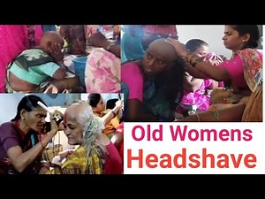 Old womens headshave in all types by ladies barber