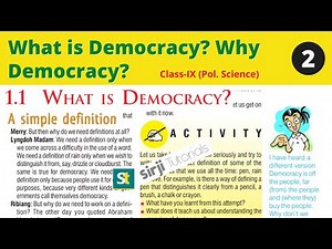 What is Democracy? Why Democracy? - Civics Class 9 Chapter Explanation in Hindi - By Ajeet Sir