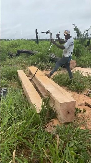 He uses his ancestors' techniques to make wooden troughs for watering the cows.