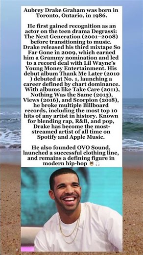 Drake — The Global Ambassador of Hip Hop #Drake #OVO #TakeCare #Views