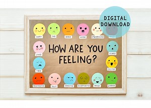 How Are You Feeling? SEL Bulletin Board | Digital Download, Social Emotional Learning, Motivational Bulletin Board, Classroom Decoration, - Etsy