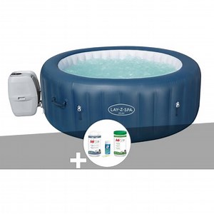 Kit spa gonflable Bestway Lay-Z-Spa Milan rond Airjet Plus 4/6 places   Kit traitement brome