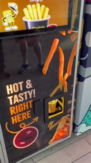 A french fry vending machine 🤯 Captain Chips #captainchips #wrexham #frenchfries #food
