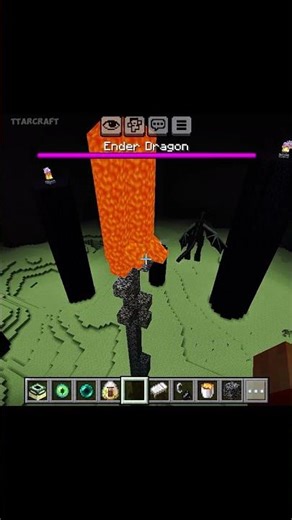 Ender dragon vs water 💀 #minecraft