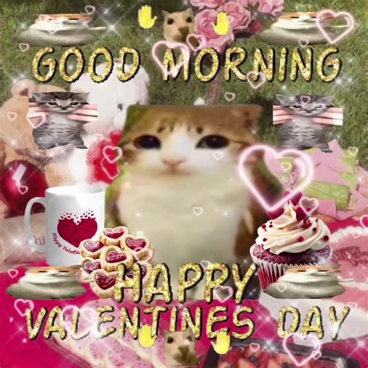 good morning ♡ 💗 order in bio 💗 get a custom valentine cat video! 😻 #sillycatsoftiktok #catsviral #sillycatlovers1 #catsuwu #catsmeme