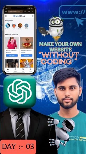 Make Your Own Website | Website Kaise Banaye | DAY- 3 | Website Development Using Ai | #shorts #tech