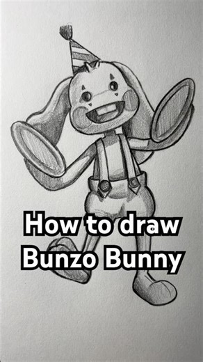 How to draw Bunzo Bunny from Poppy Playtime! Easy! #art #poppyplaytime #bunzobunny #huggywuggy