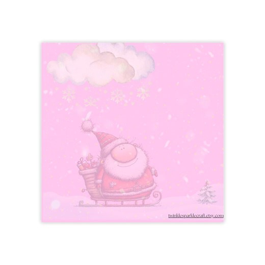 Christmas, Pink Santa Sleigh Sticky Notepads | Christmas Sticky Notes - Etsy Australia