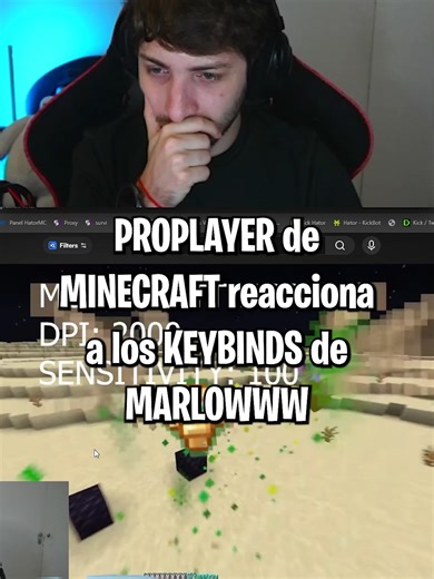 Proplayer de MINECRAFT reacciona a los KEYBINDS de MARLOWWW #minecraft #minecraftpvp #java #marlowww #drdonut #hator