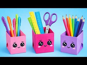 How to Make a Cute Kawaii Origami Box No Glue - Paper Craft