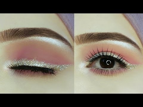 Birthday Makeup Tutorial || Pink Birthday Party Makeup || Pink Makeup || Glitter Liner