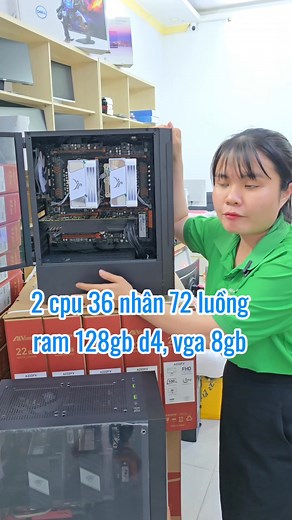 37K views · 238 reactions | Thùng dual xeon 2 cpu 2696v3 36 nhân, 72 luồng, ram 128gb, vga 8gb #maytinhxanh #maytinhgiakho #xeon #dohoa | MÁY TÍNH XANH - maytinhxanh.vn | Facebook