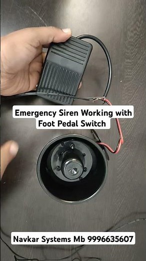 Emergency Siren Working with Foot Pedal Switch #emergencyalert #footswitch #footsiren