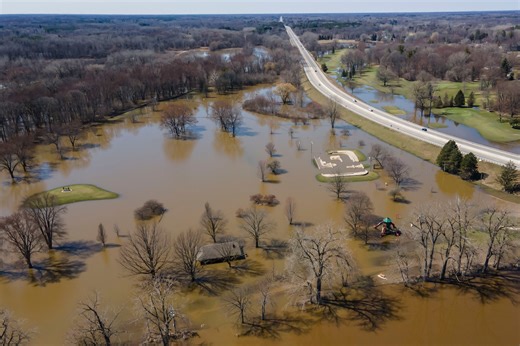 See flooding across mid-Michigan as some roads, bridges remain closed