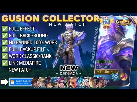 Script Skin Gusion Collector Revamp - Night Owl No Password | Full Effect Voice | Patch Terbaru
