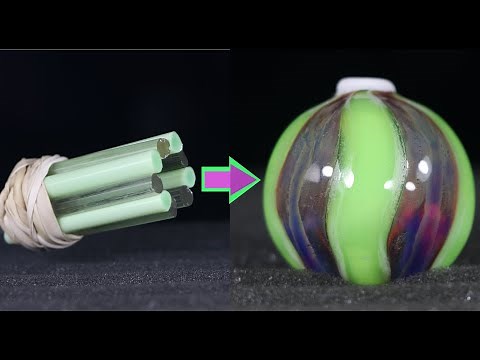 Stick Stack Color Line Glass Technique