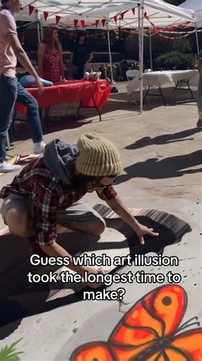 77M views · 1.2M reactions | Which art illusion took the longest time to make? #illusion #art #colorful #museums | Zach King | Facebook