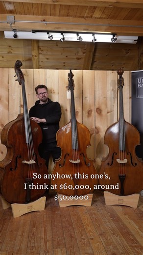 Three very fine American basses from three centuries are in the showroom. Abraham Prescott, Albert Jakstadt, and Arnold Schnitzer. Different personalities, with similarities. Come see us, and find out which one you like best. #doublebass #classicalbass | Upton Bass String Instrument Co.