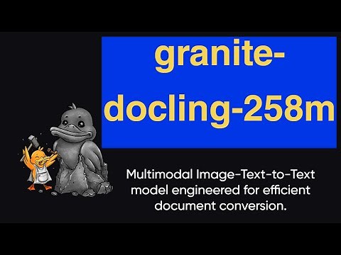 IBM Granite-Docling Multimodal Image-Text-to-Text model for Efficient Document Conversion