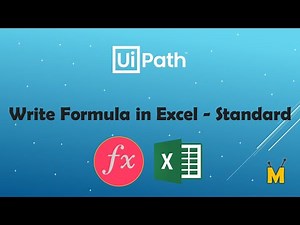 UiPath | Write Formula in Excel | How to write formula in excel with UiPath | Excel Automation