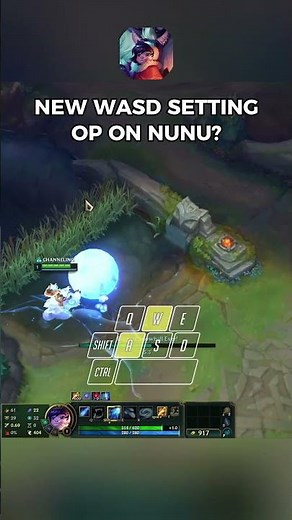 New WASD Setting tested on Nunu in League of Legends ❄️