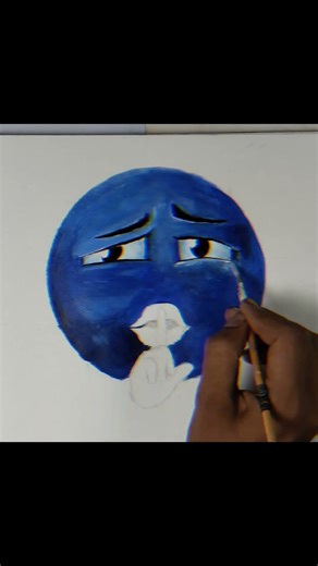 Acrylic painting of 'Pizzaslime Emoji' | Troll face drawing 'tutorial'. #drawing