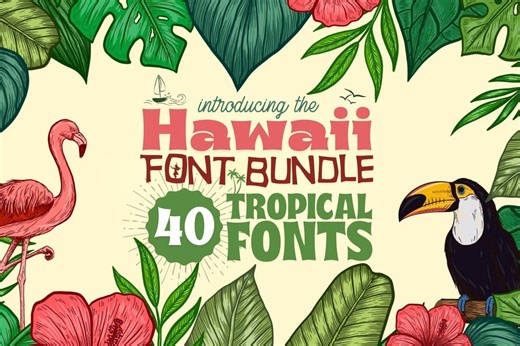 Hawaii Font Bundle – 71 Tropical Fonts for Aloha Summer Designs | Perfect for Branding, Menus, and Posters (instant Download) - Etsy Canada