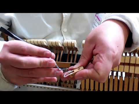 ピアノ修理 バットスプリング・フレンジコード張り替えからハンマーファイリング|兵庫・神戸・ピアノサロン
