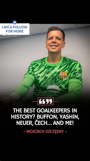 Isabi Soccer Hub | 🗣️ Wojciech Szczęsny: “The best goalkeepers in history? Buffon, Yashin, Neuer, Čech… and me!” 🧤😄 Do you agree with him? | Instagram