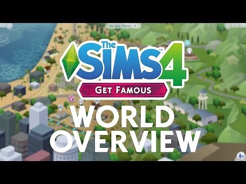NEW WORLD AND TOWNIES - The Sims 4: Get Famous | First Look